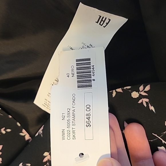 NWT No.21 Black Floral Pencil Skirt Size40 - Picture 10 of 11